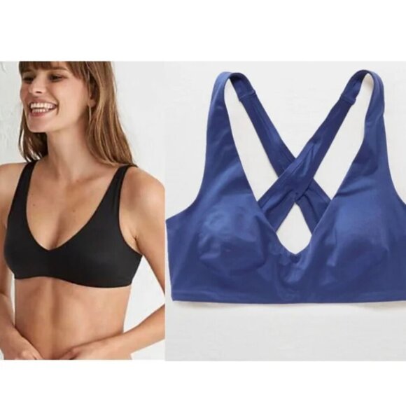 Aerie | Sunnie Crossback Bralette in Blue - Picture 1 of 6